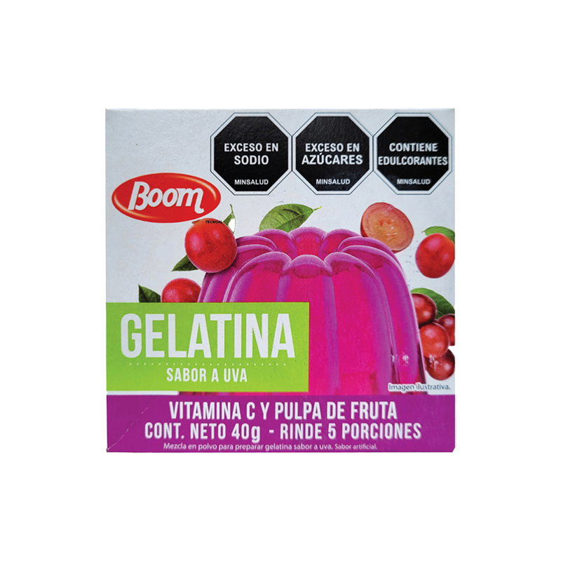 Gelatina sabor uva 40g