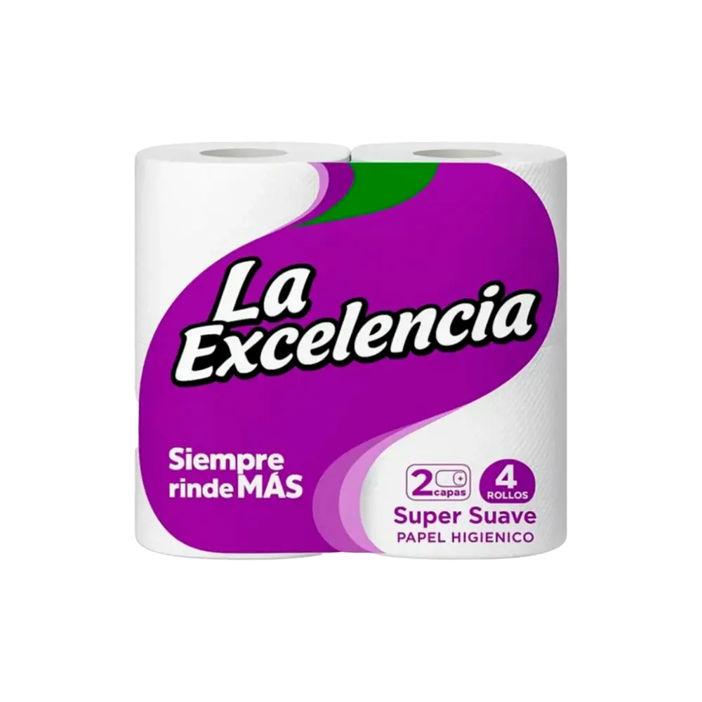 Papel higiénico blanco La Excelencia 4 rollos